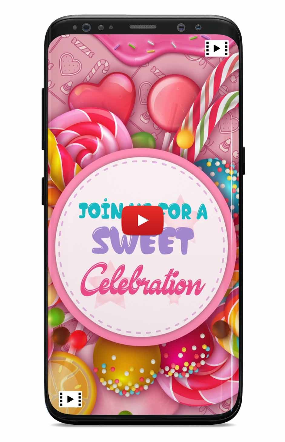 Candyland birthday invitation video