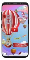 Hot air balloon birthday invitation video