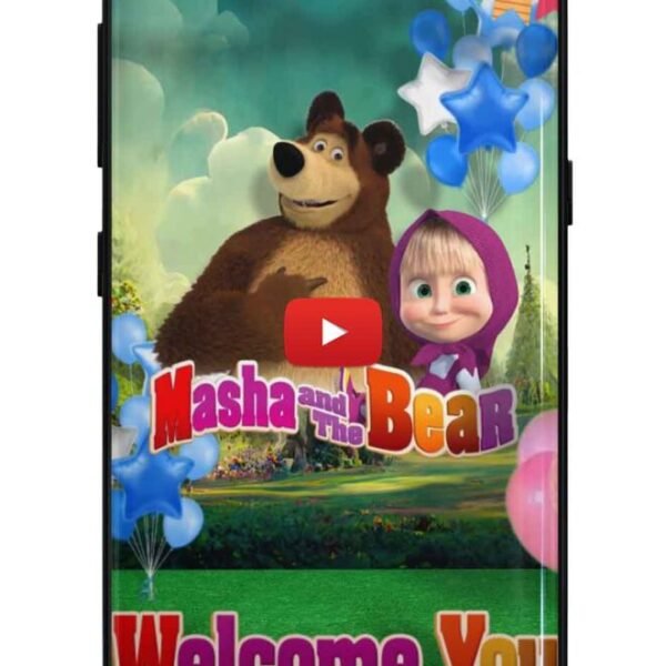 Masha and the Bear birthday invitation video