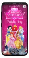 Princess birthday invitation video