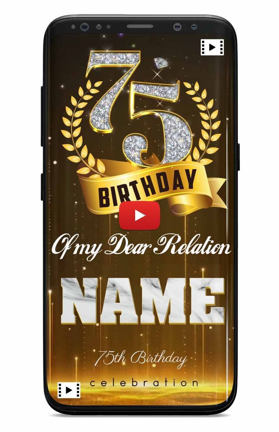 40th to 75th birthday invitation video