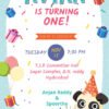 Panda invitation card