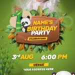 Panda invitation card