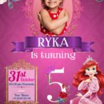 Princess invitation card