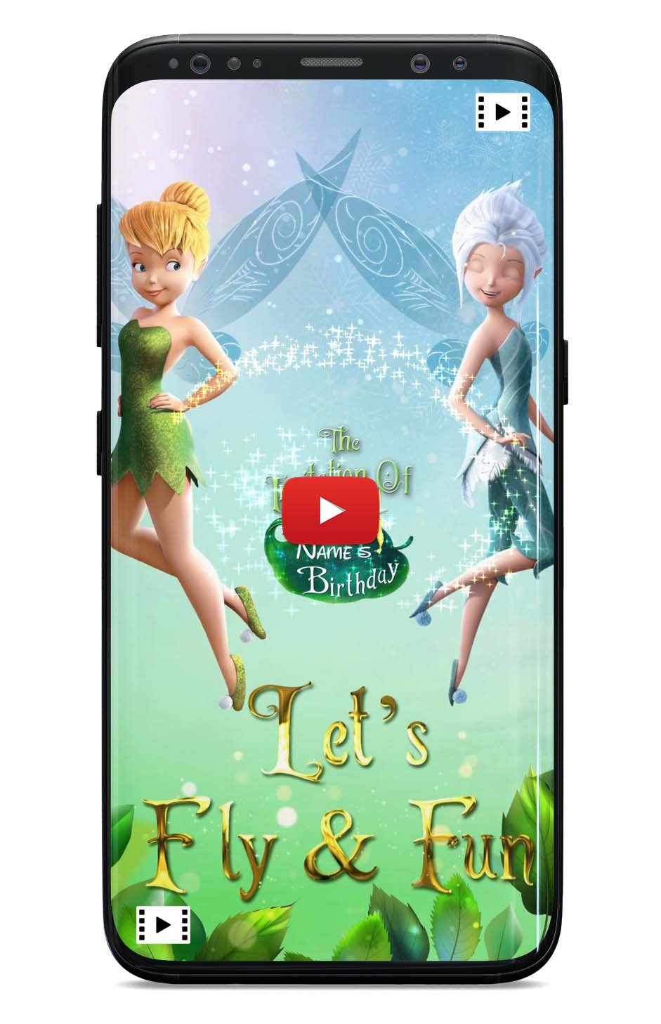 Tinker Bell birthday invitation video
