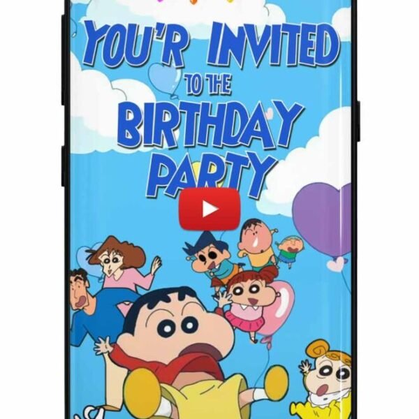 Shin Chan birthday invitation video