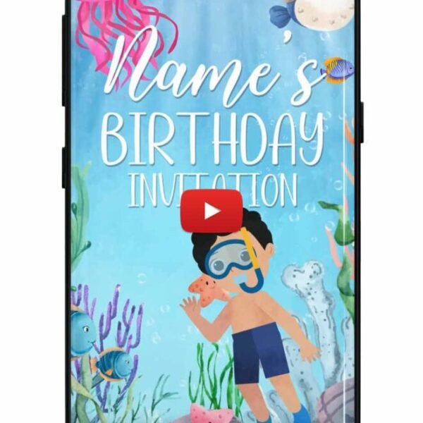 Under the Sea birthday invitation video