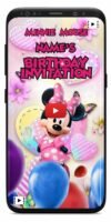 Minnie Mouse Birthday Invitation Video_V-2