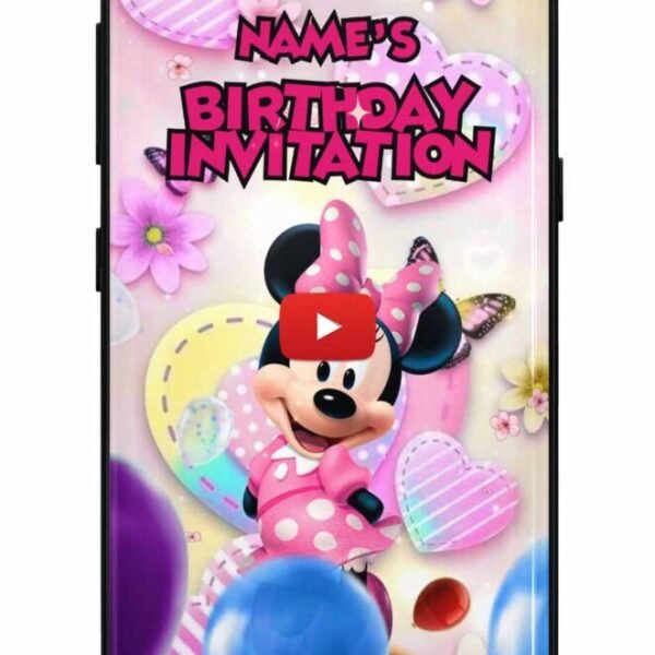 Minnie Mouse Birthday Invitation Video_V-2