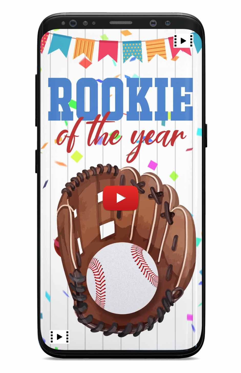 Baseball Birthday Invitation Video