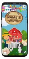 Farm Birthday Invitation Video