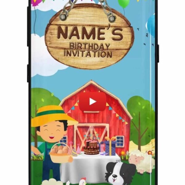 Farm Birthday Invitation Video