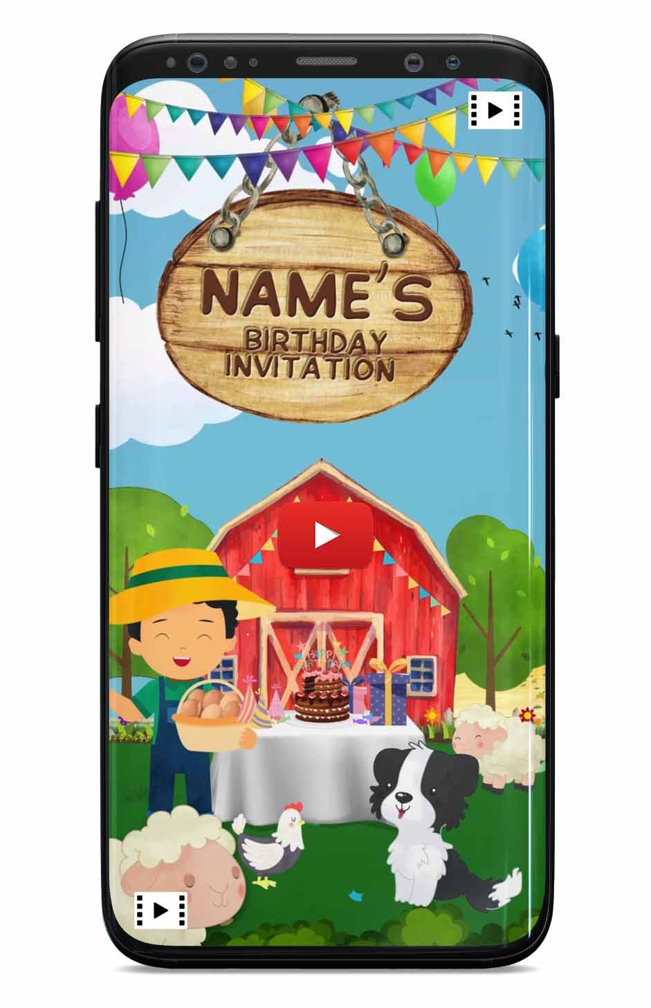 Farm Birthday Invitation Video