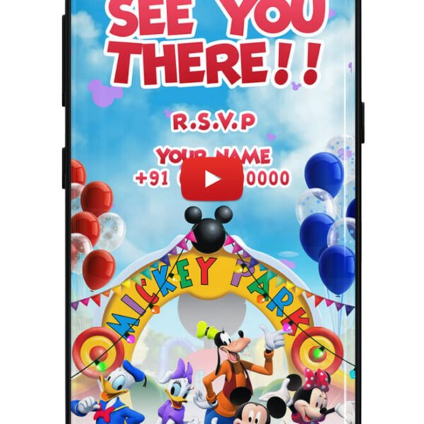 Mickey Mouse Birthday Invitation Video_V-2