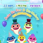 Baby Shark Birthday Invitation Card