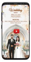 Caricature Christian Wedding Invitation video 3VCC-01