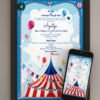 Circus Carnival birthday invitation card
