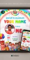 Cocomelon Birthday Invitation Card Online_V6