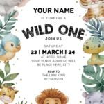 Jungle Birthday Invitation Card_V2A