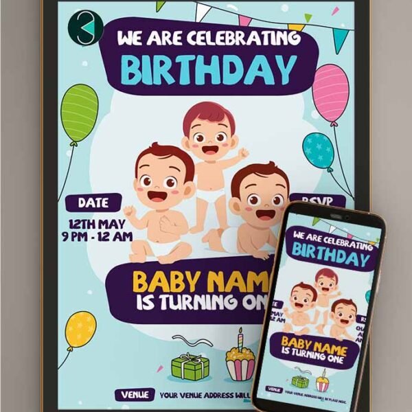 Magic of Birth Invitation Card