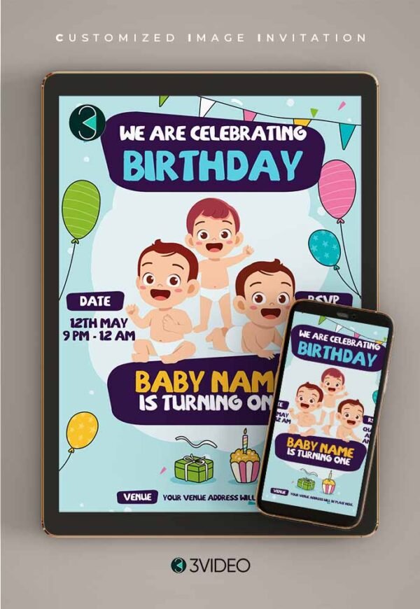 Magic of Birth Invitation Card
