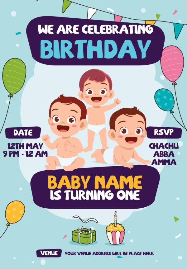 Magic of Birth Invitation Card - Image 2