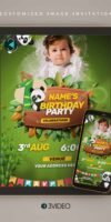 Panda invitation card_V-2