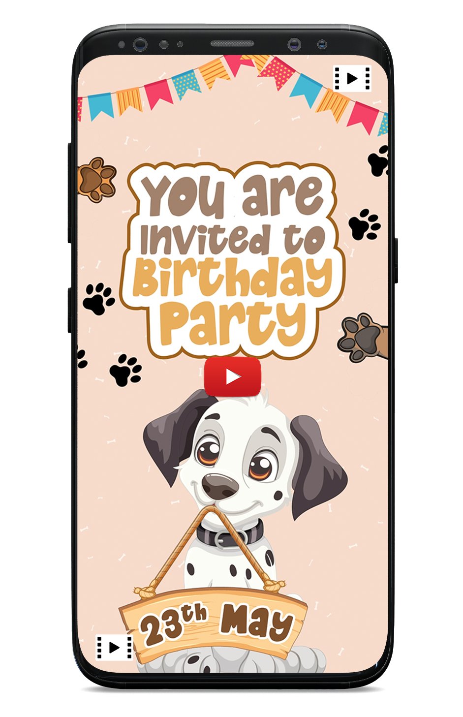 Dog Birthday Invitation Video_3V1