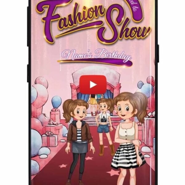 Fashion Show Runway Birthday Invitation Video