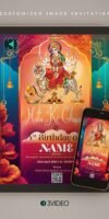 Mata ki chowki Birthday Invitation Image Card_V1