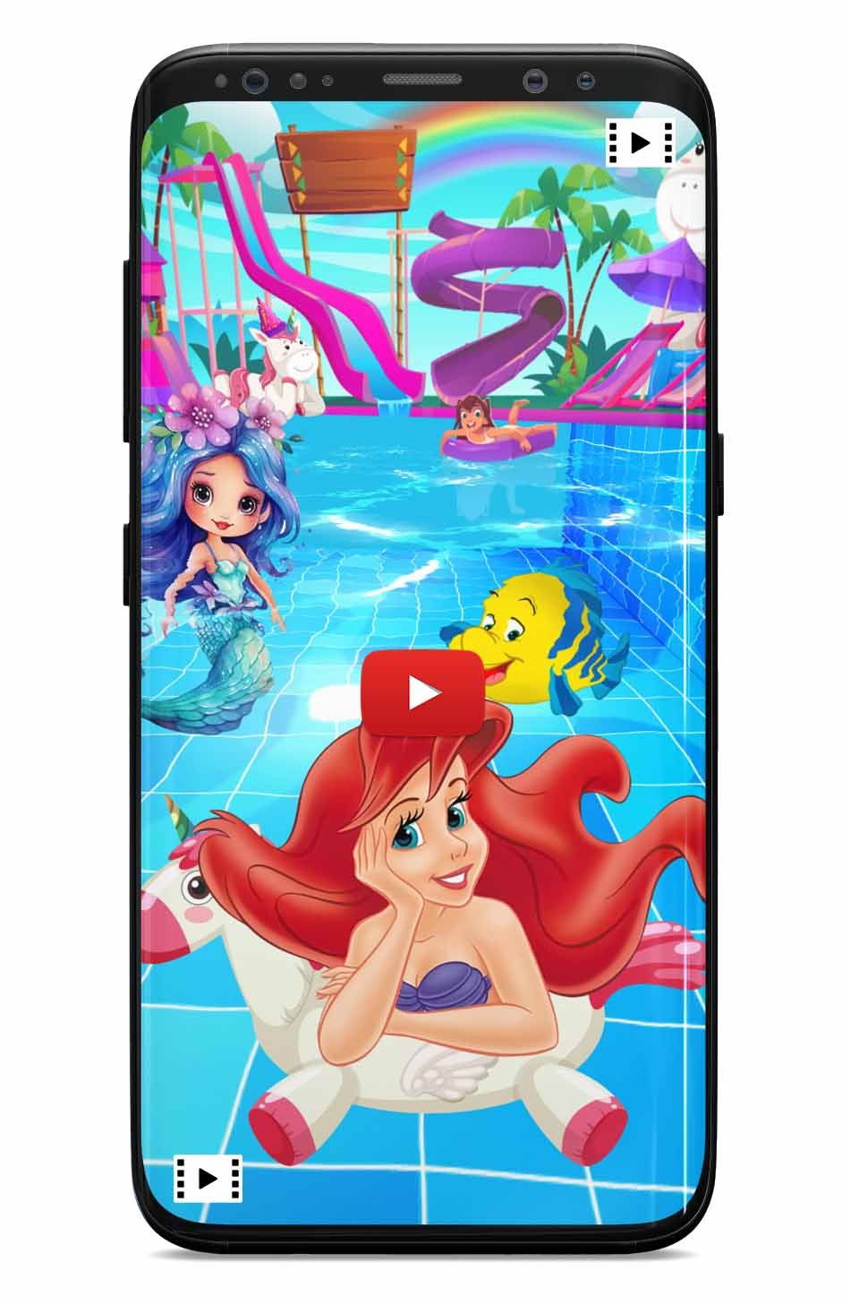 Mermaid Pool Party Birthday Invitation Video