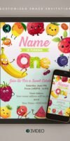 Tutti Frutti Birthday Invitation Image Card