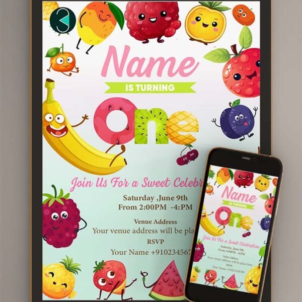 Tutti Fruitti Birthday Invitation Card