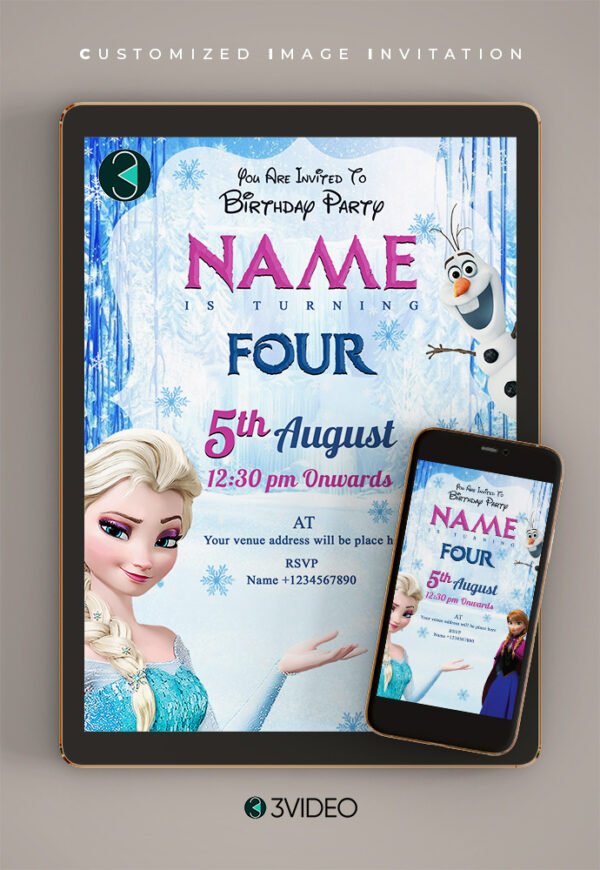Frozen Birthday Invitation Card