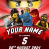 Lego Birthday Invitation Card