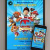 Paw Patrol Birthday Invitation Card