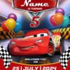 Pixar's Cars Birthday Invitation Card