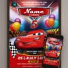 Pixar's Cars Birthday Invitation Card