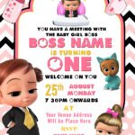 boss bay girl invitation card