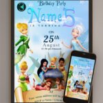 Tinkerbell Periwinkle Birthday Invitation Card