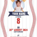 Baseball Birthday Invitation Card