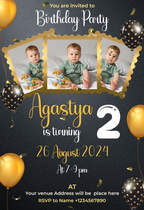 Happy Birthday Invitation Card