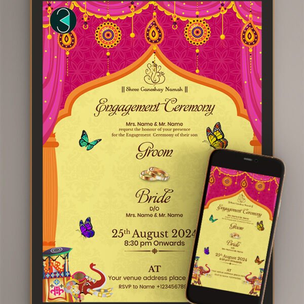 Engagement & Ring Ceremony Invitation Image Card