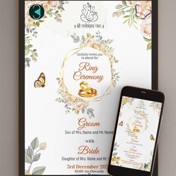 Engagement & Ring Ceremony Invitation Image Card