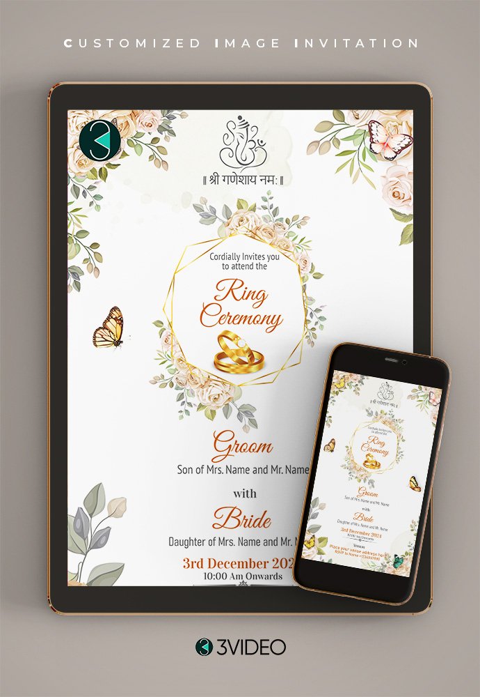 Engagement & Ring Ceremony Invitation Image Card