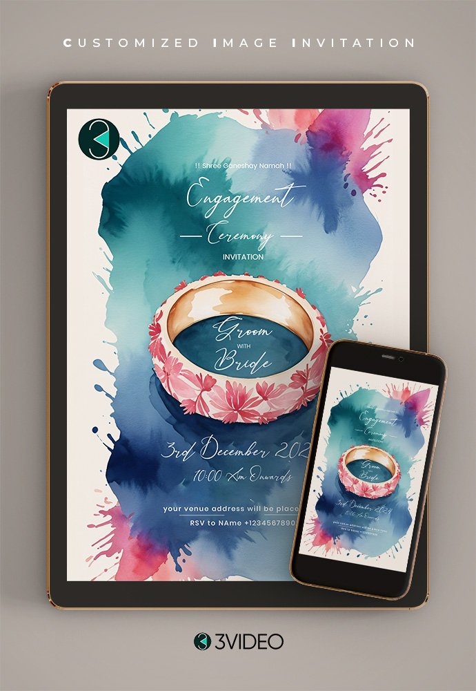 Engagement & Ring Ceremony Invitation Image Card