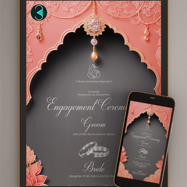 Engagement & Ring Ceremony Invitation Image Card