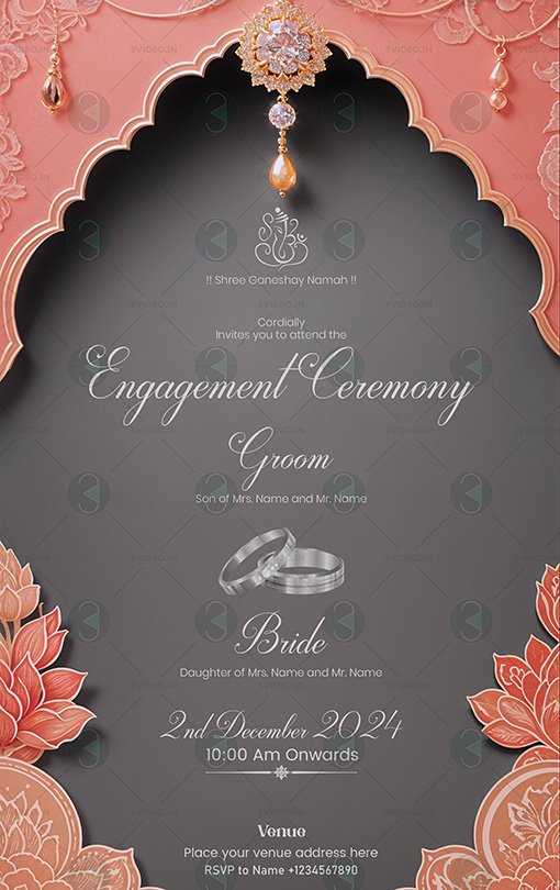 engagement invitation card