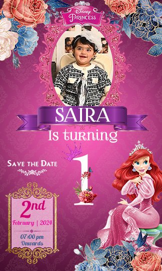 Princess Birthday Invitation Card