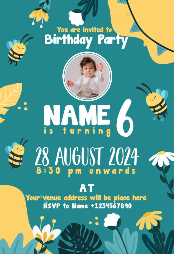 Spring Birthday Invitation Card